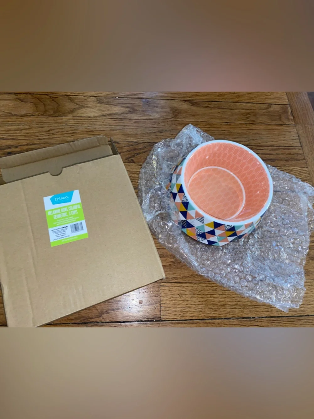 New Frisco Colorful Geometric Melamine Bowl, Medium: 3 cup